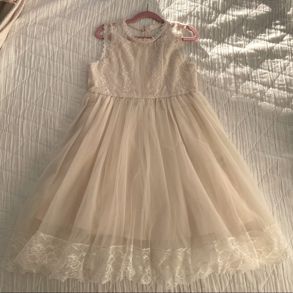 Bow Dream Ivory Lace dress